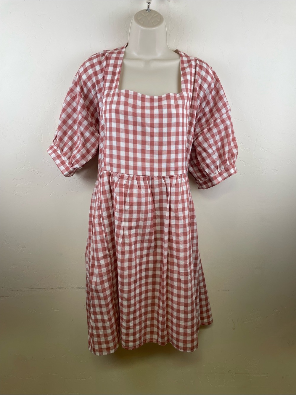 ASOS Pink & White Gingham Dress